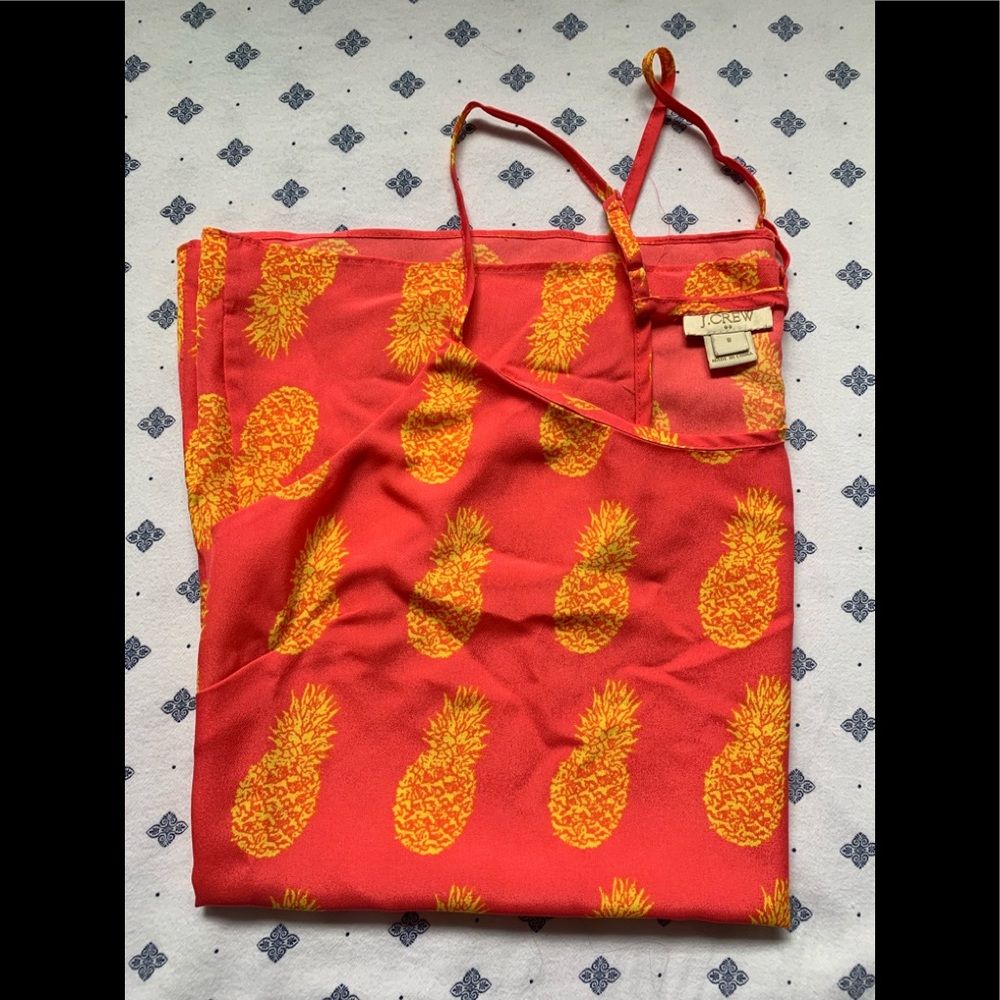 J. Crew Pink Pineapple Tank Top